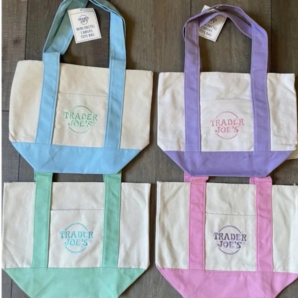 Brand new Trader Joe’s totes in four colors